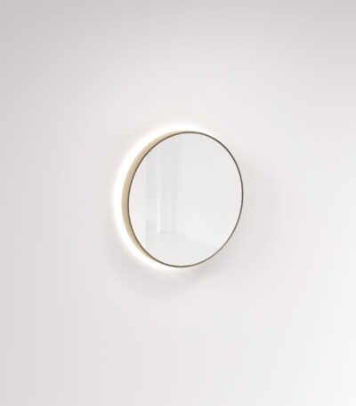 Saanti Handmade Double Trim LED Mirror 600mm – Brushed Brass
