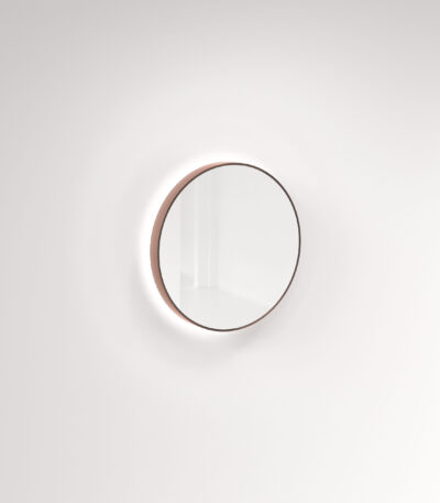 Saanti Handmade Double Trim LED Mirror 600mm - Brushed Copper