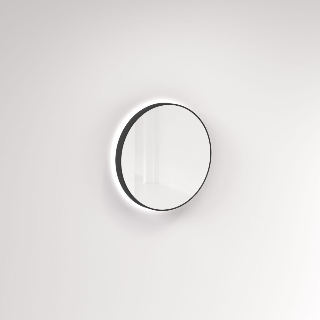 Saanti Handmade Double Trim LED Mirror 600mm – Brushed Gunmetal