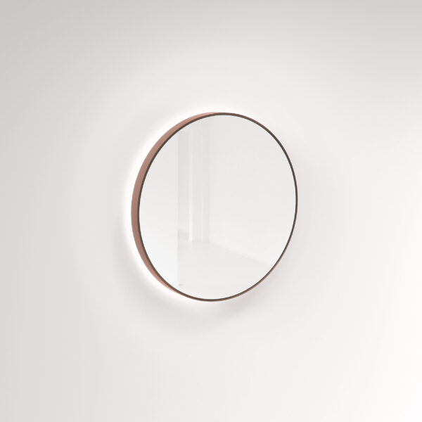Saanti Handmade Double Trim LED Mirror 800mm - Brushed Copper