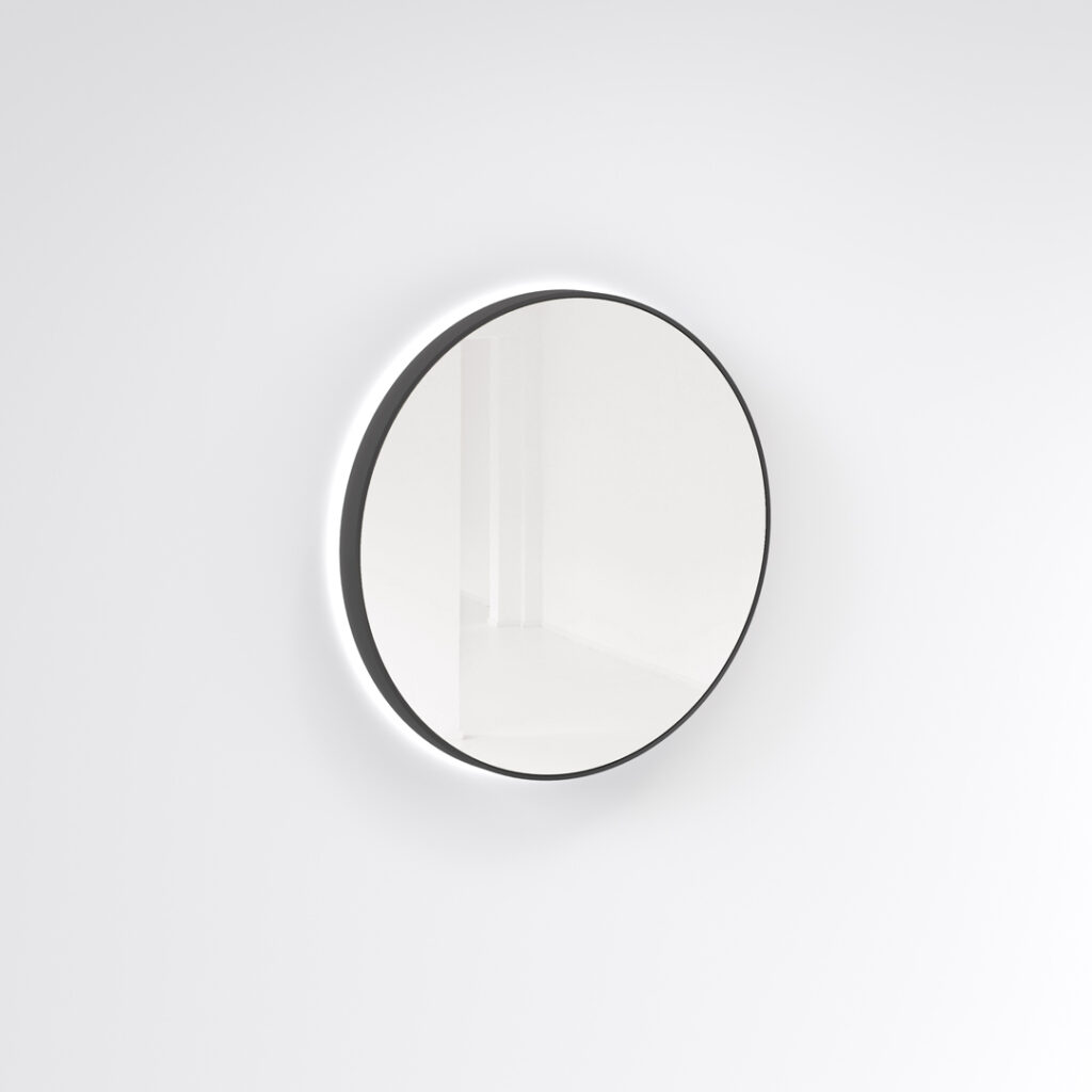 Saanti Handmade Double Trim LED Mirror 800mm - Matte Black