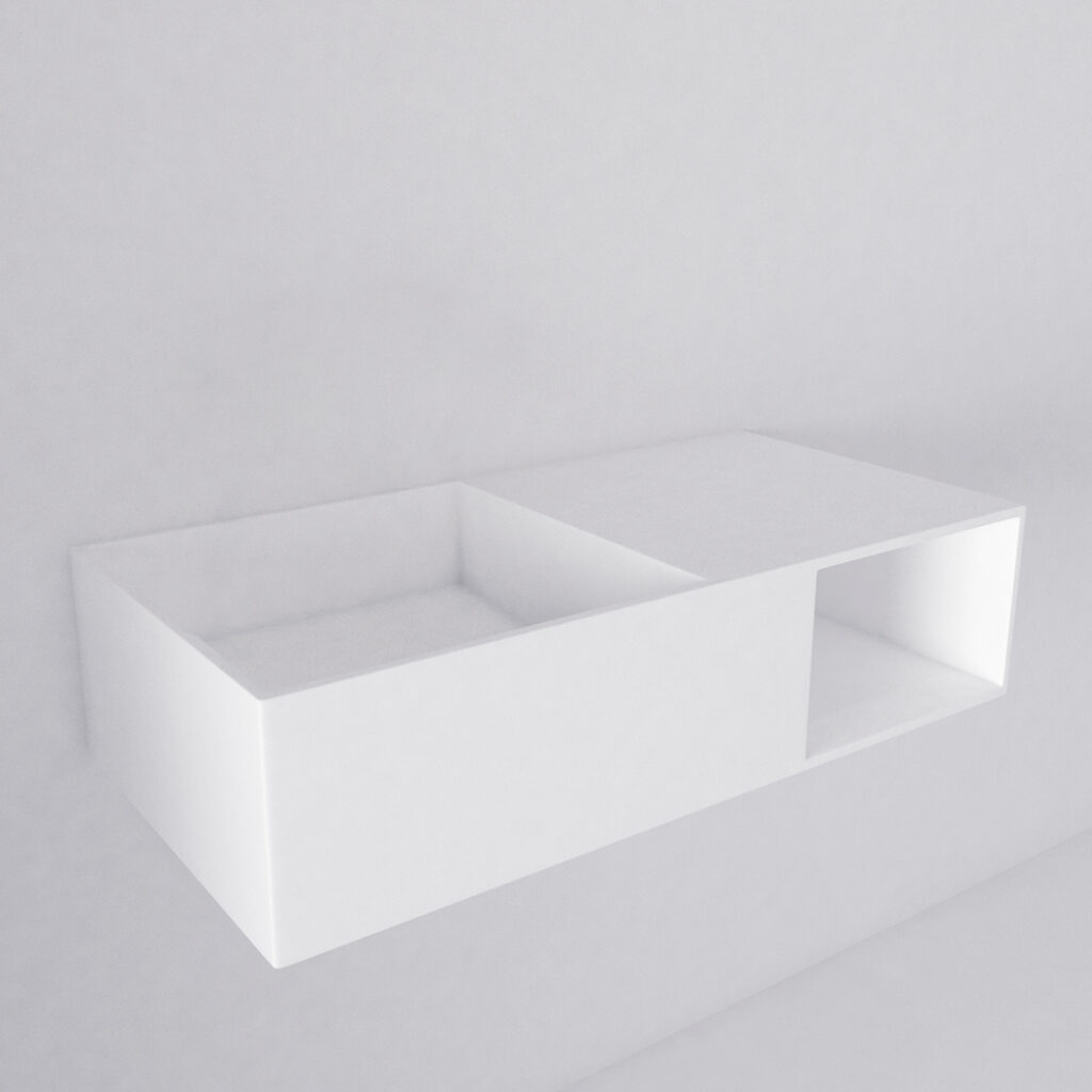 Samira Wall-Mounted Basin - Matte White