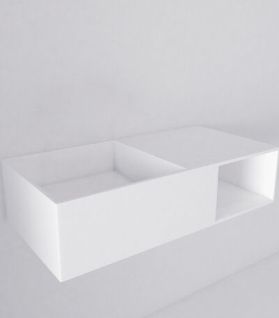 Samira Wall-Mounted Basin - Matte White