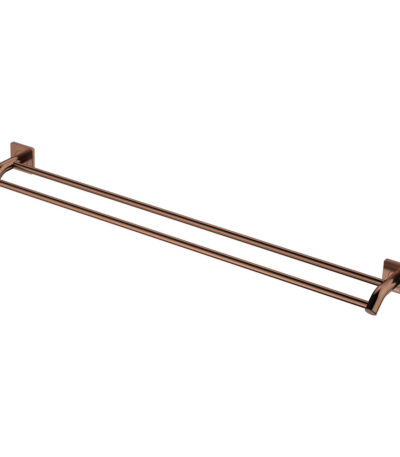 Sansa Double Towel Rail, 900mm, Brushed Copper