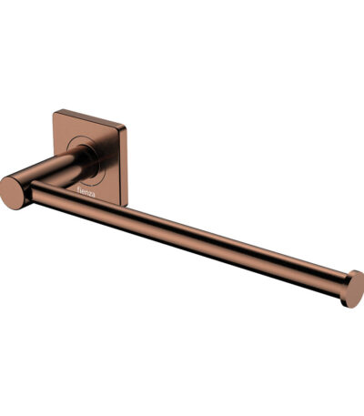 Sansa Hand Towel Rail / Toilet Roll Holder, Brushed Copper