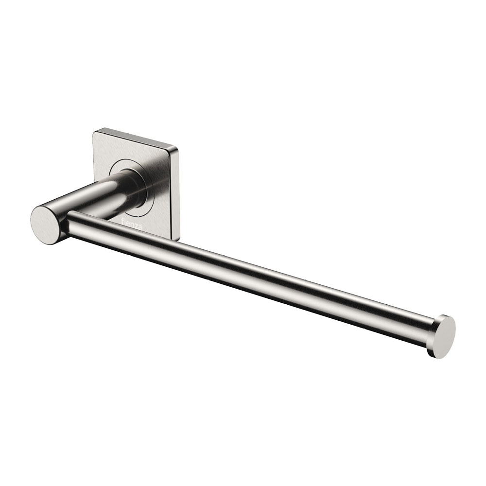 Sansa Hand Towel Rail / Toilet Roll Holder, Brushed Nickel