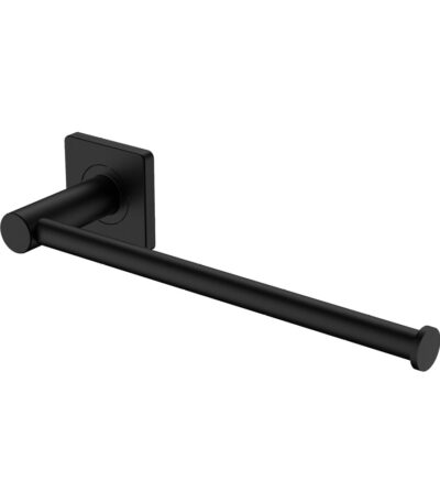 Sansa Hand Towel Rail / Toilet Roll Holder, Matte Black