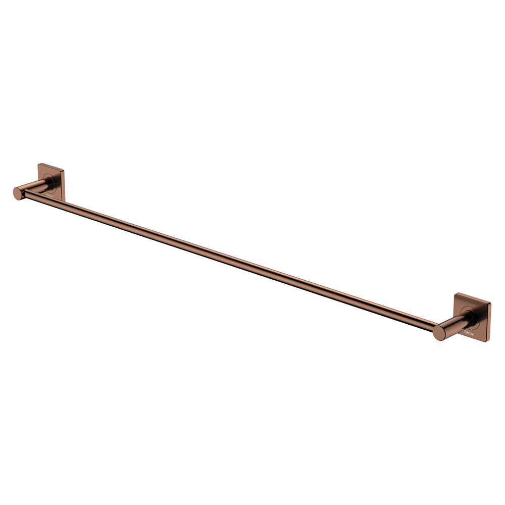 Sansa Single Towel Rail, 900mm, Brushed Copper
