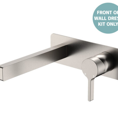 Sansa Wall Basin Mixer Dress Kit, Rectangular Plate, Brushed Nickel
