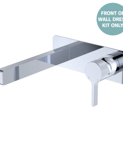 Sansa Wall Basin Mixer Dress Kit, Rectangular Plate, Chrome
