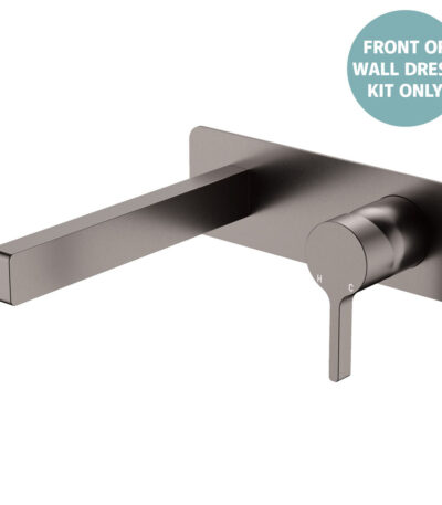 Sansa Wall Basin Mixer Dress Kit, Rectangular Plate, Gun Metal