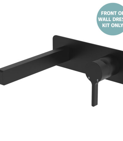 Sansa Wall Basin Mixer Dress Kit, Rectangular Plate, Matte Black