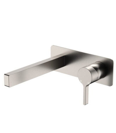 Sansa Wall Basin Mixer Set, Brushed Nickel