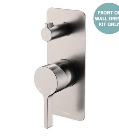 Sansa Wall Diverter Mixer Dress Kit, Rectangular Plate, Brushed Nickel