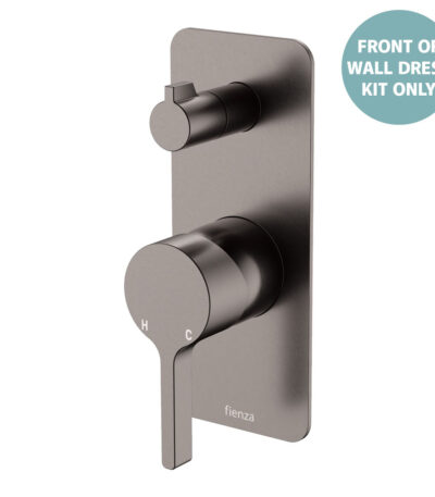 Sansa Wall Diverter Mixer Dress Kit, Rectangular Plate, Gun Metal