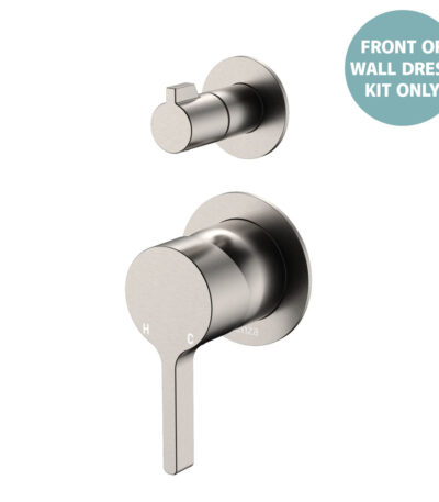 Sansa Wall Diverter Mixer Dress Kit, Small Round Plates, Brushed Nickel