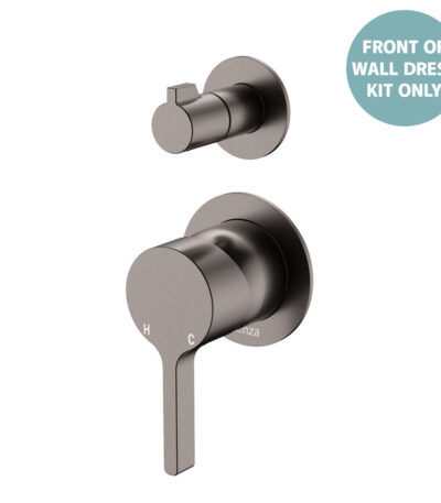 Sansa Wall Diverter Mixer Dress Kit, Small Round Plates, Gun Metal
