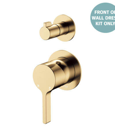 Sansa Wall Diverter Mixer Dress Kit, Small Round Plates, Urban Brass