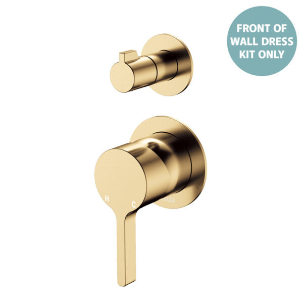 Sansa Wall Diverter Mixer Dress Kit, Small Round Plates, Urban Brass