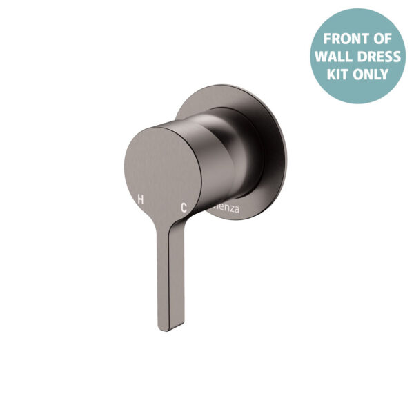 Sansa Wall Mixer Dress Kit, Small Round Plate, Gun Metal
