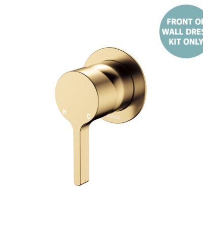 Sansa Wall Mixer Dress Kit, Small Round Plate, Urban Brass