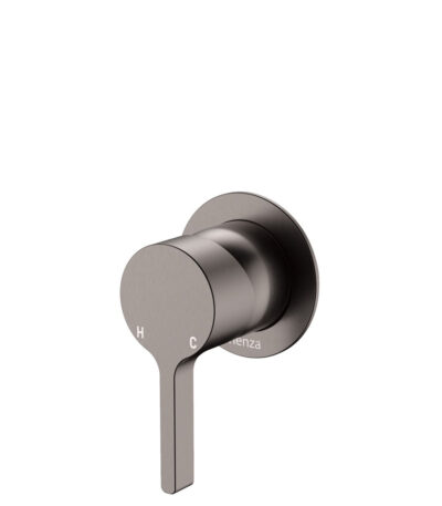 Sansa Wall Mixer, Small Round Plate, Gun Metal