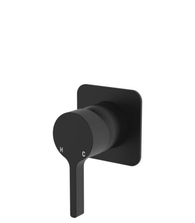 Sansa Wall Mixer, Square Plate, Matte Black
