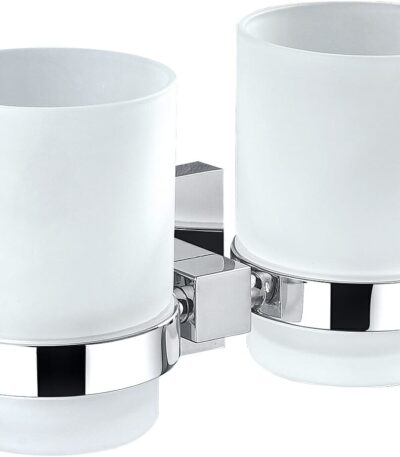 Sara Double Tumbler Holder - Chrome | 8928