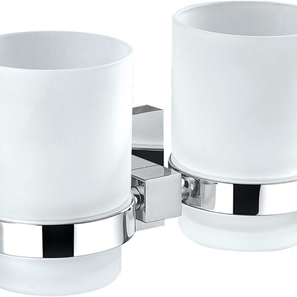 Sara Double Tumbler Holder - Chrome | 8928