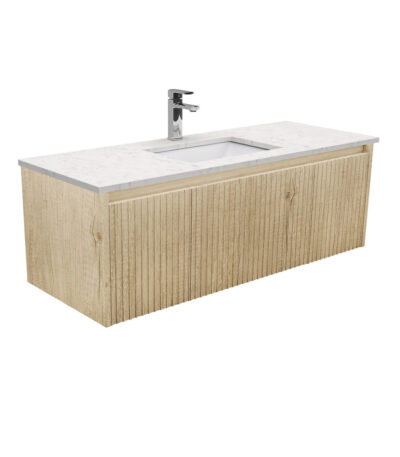 Sarah Bianco Marble Undermount 1200 Alina Scandi Oak Wall-Hung Vanity