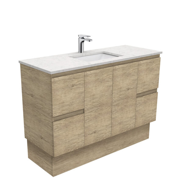 Sarah Bianco Marble Undermount 1200 Edge Scandi Oak Vanity on Kick