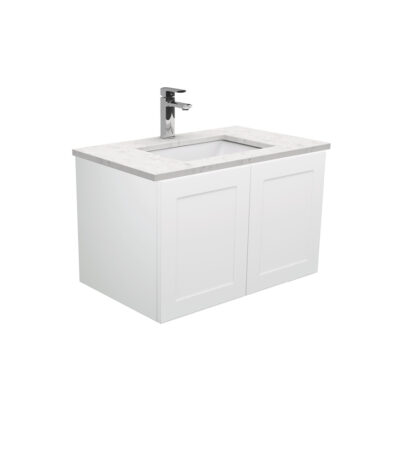 Sarah Bianco Marble Undermount 750 Mila Wall-Hung Vanity, Left Drawers