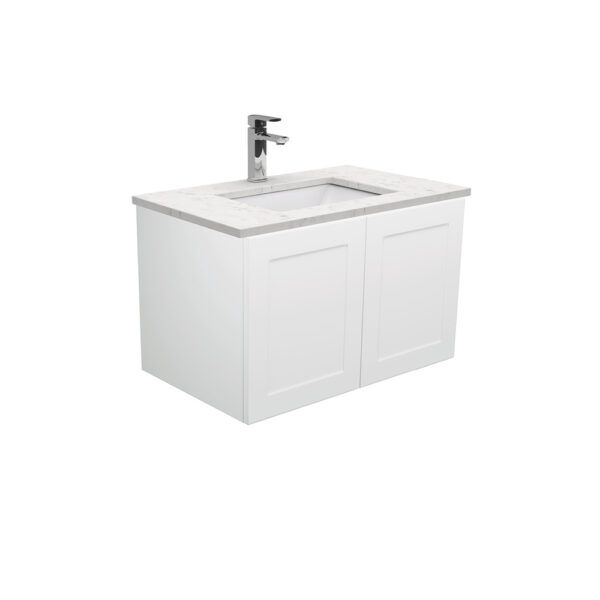 Sarah Bianco Marble Undermount 750 Mila Wall-Hung Vanity, Right Drawers