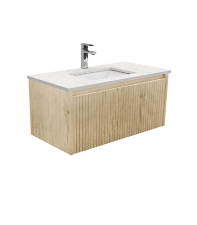 Sarah Bianco Marble Undermount 900 Alina Scandi Oak Wall-Hung Vanity