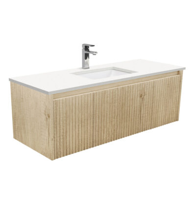 Sarah Crystal Pure Undermount 1200 Alina Scandi Oak Wall-Hung Vanity