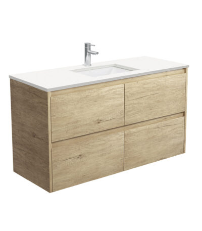 Sarah Crystal Pure Undermount 1200 Amato Scandi Oak Wall-Hung Vanity