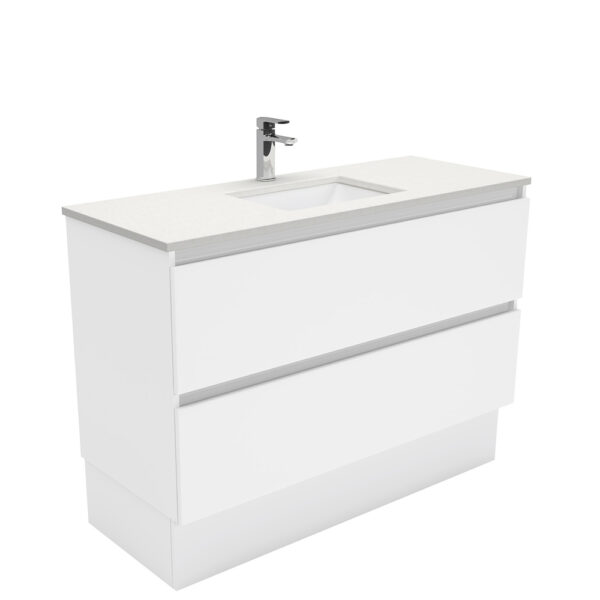 Sarah Crystal Pure Undermount 1200 Quest Vanity on Kick