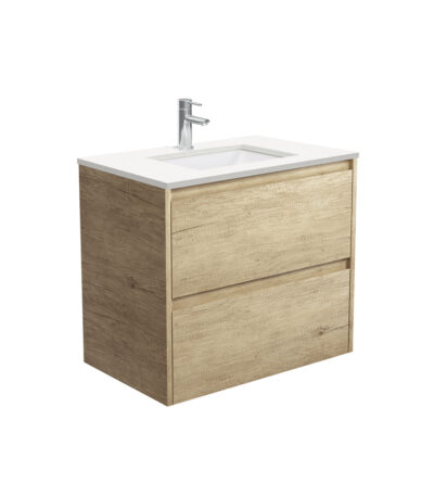 Sarah Crystal Pure Undermount 750 Amato Scandi Oak Wall-Hung Vanity