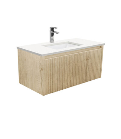 Sarah Crystal Pure Undermount 900 Alina Scandi Oak Wall-Hung Vanity