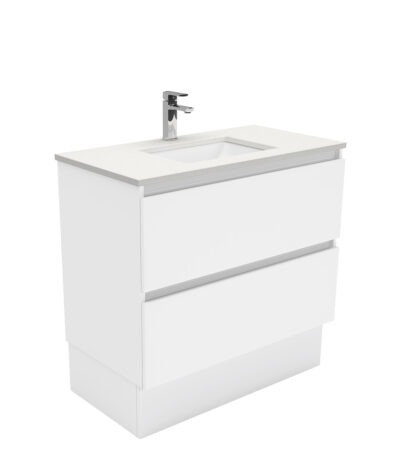 Sarah Crystal Pure Undermount 900 Quest Vanity on Kick