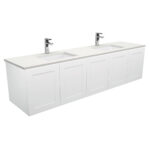 Sarah Crystal Pure Undermount Double Bowl 1800 Mila Wall-Hung Vanity