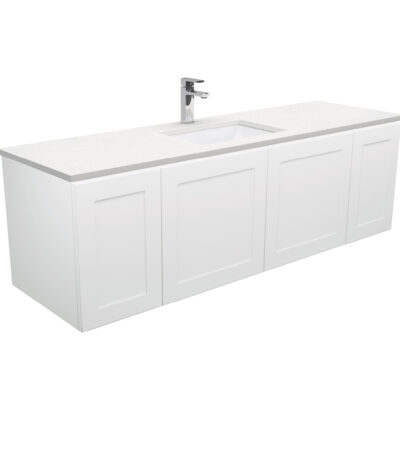 Sarah Crystal Pure Undermount Single Bowl 1500 Mila Wall-Hung Vanity
