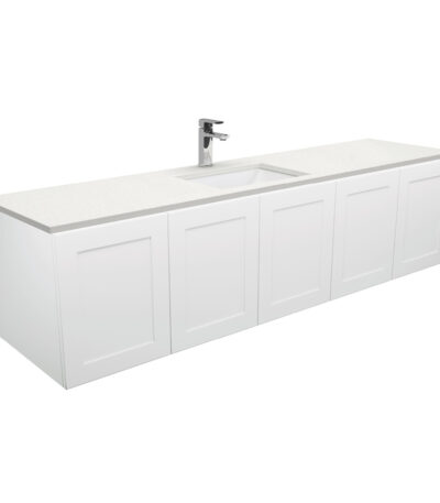 Sarah Crystal Pure Undermount Single Bowl 1800 Mila Wall-Hung Vanity