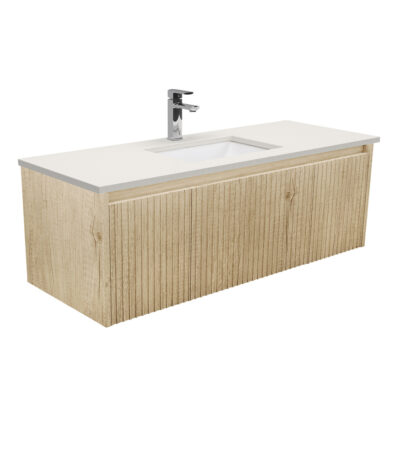 Sarah Roman Sand Undermount 1200 Alina Scandi Oak Wall-Hung Vanity