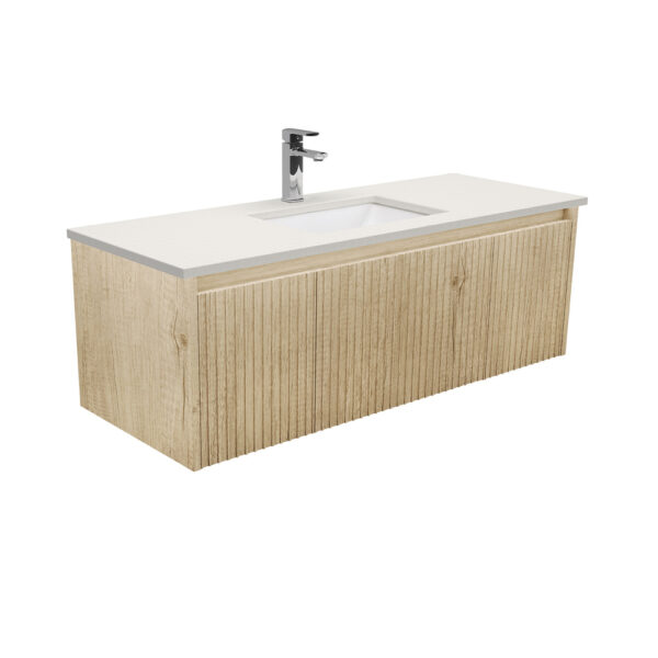 Sarah Roman Sand Undermount 1200 Alina Scandi Oak Wall-Hung Vanity