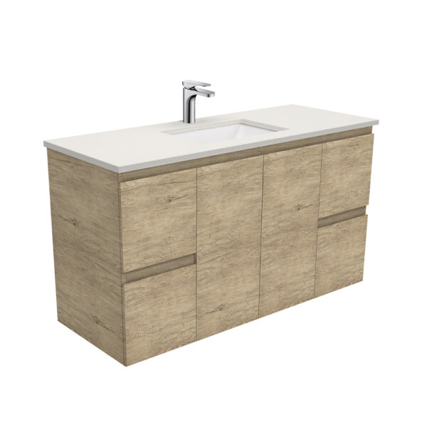 Sarah Roman Sand Undermount 1200 Edge Scandi Oak Wall-Hung Vanity