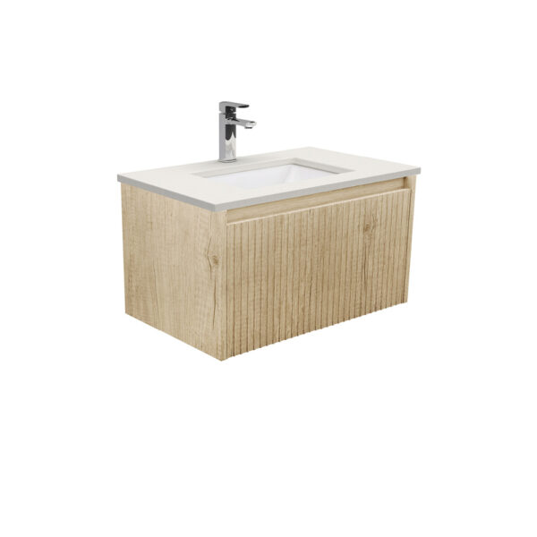 Sarah Roman Sand Undermount 750 Alina Scandi Oak Wall-Hung Vanity