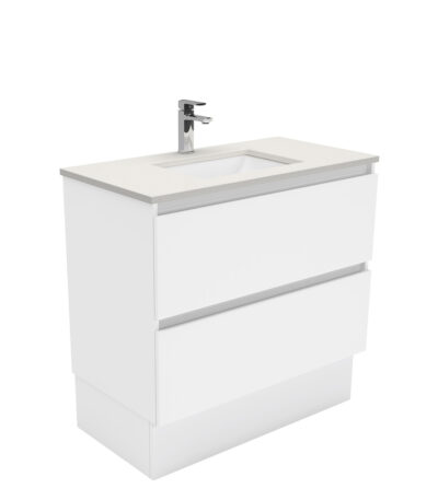 Sarah Roman Sand Undermount 900 Quest Vanity on Kick