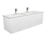 Sarah Roman Sand Undermount Double Bowl 1500 Mila Wall-Hung Vanity