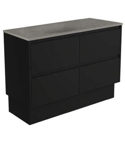 Satori Amato 1200 Satin Black Vanity On Kick, Satin Black Panels